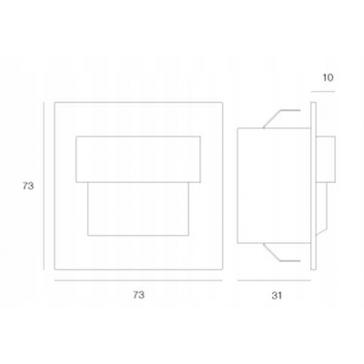 Oprawa schodowa LED Tango LED PIR 120 Motion Sensor Light 1,0W 10V DC 4000K barwa neutralna IP20 szlif Inox SKOFF (MJ-TAN-K-N-1-ML-ML-01)